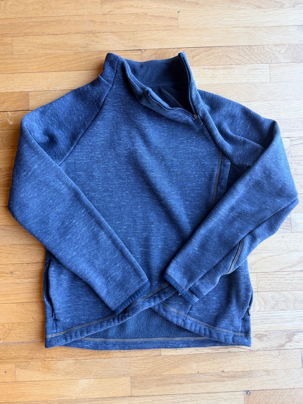Athleta Girl Youth L 12 Navy Blue Sweatshirt Warm Cozy Back to School Fall